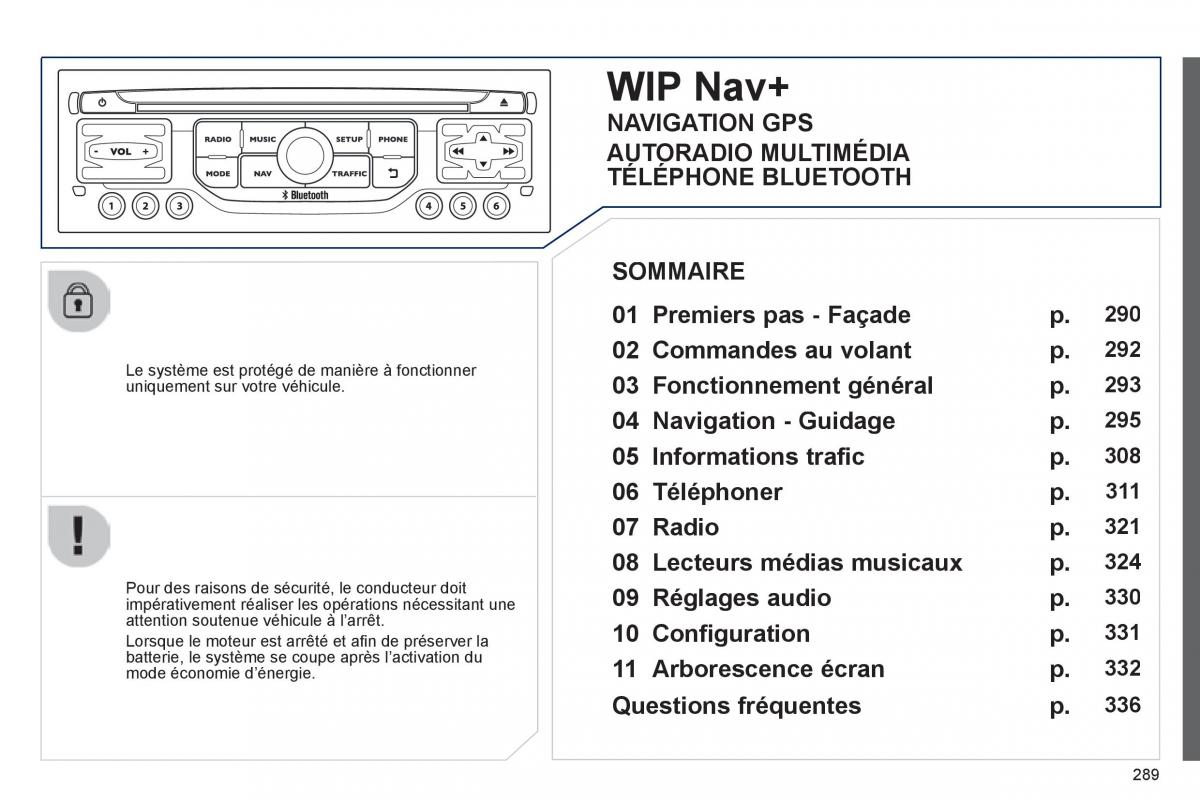 Peugeot 3008 Hybrid manuel du proprietaire / page 291