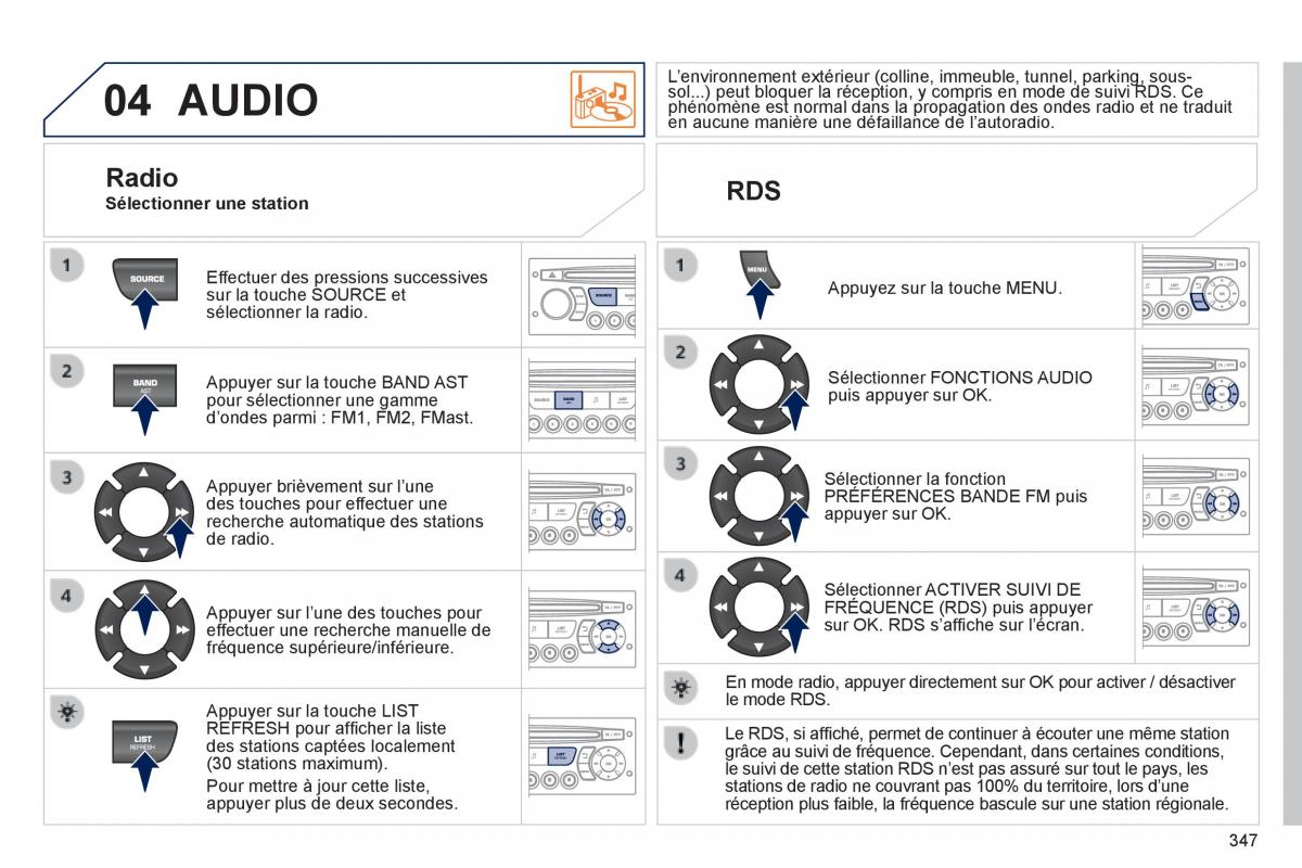 Peugeot 3008 Hybrid manuel du proprietaire / page 349