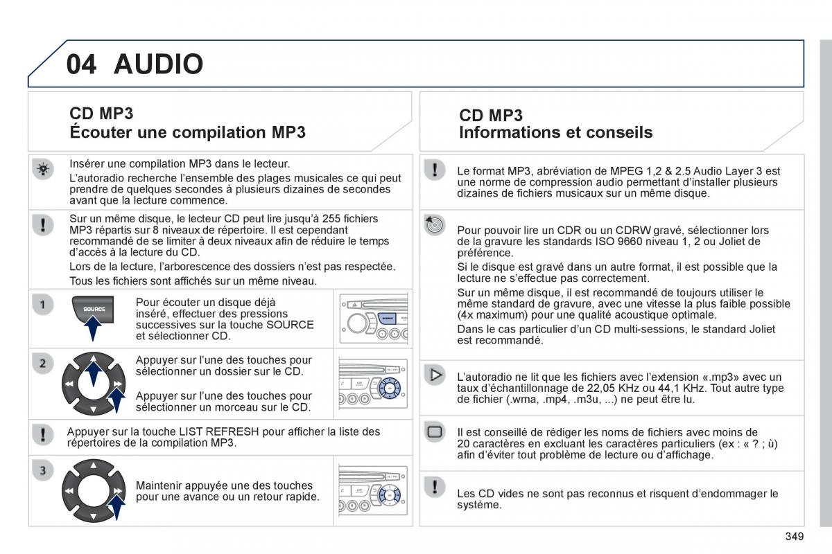 Peugeot 3008 Hybrid manuel du proprietaire / page 351