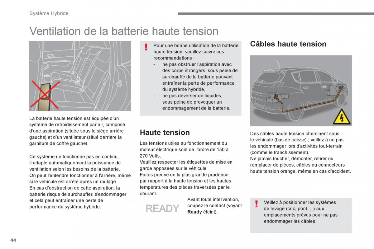 Peugeot 3008 Hybrid manuel du proprietaire / page 46