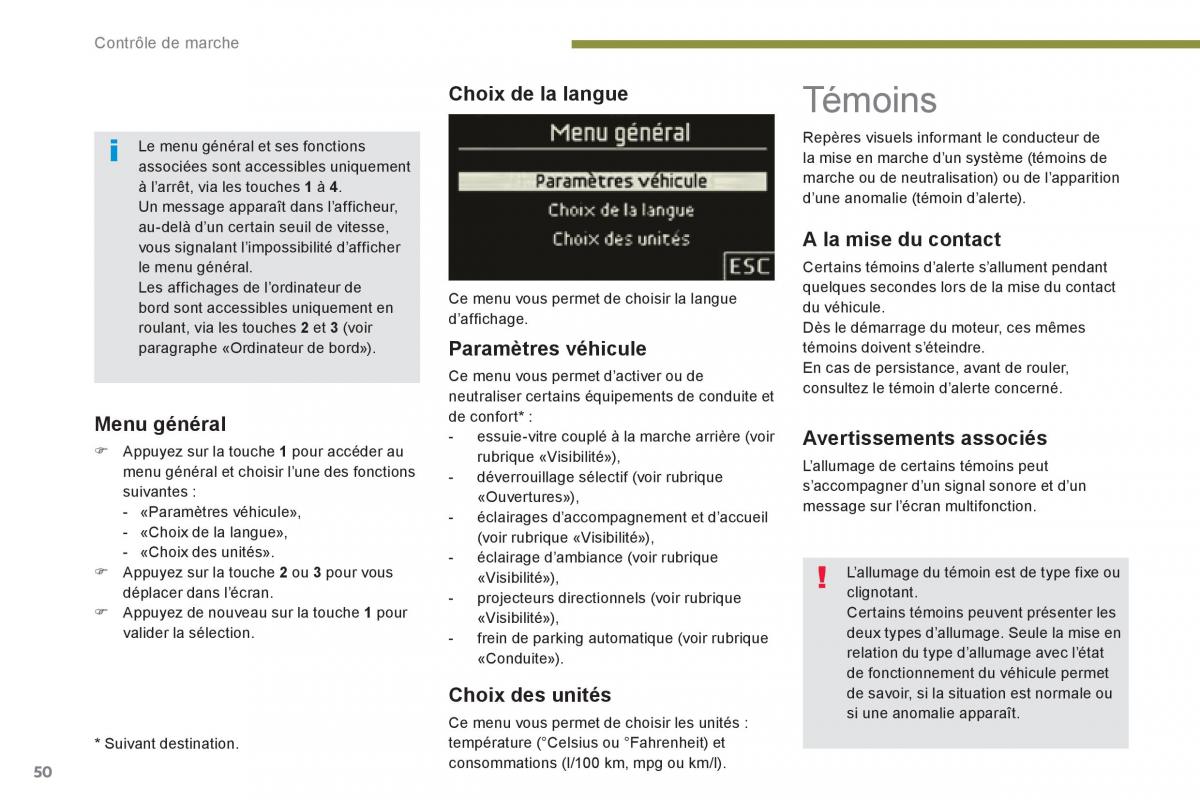 Peugeot 3008 Hybrid manuel du proprietaire / page 52