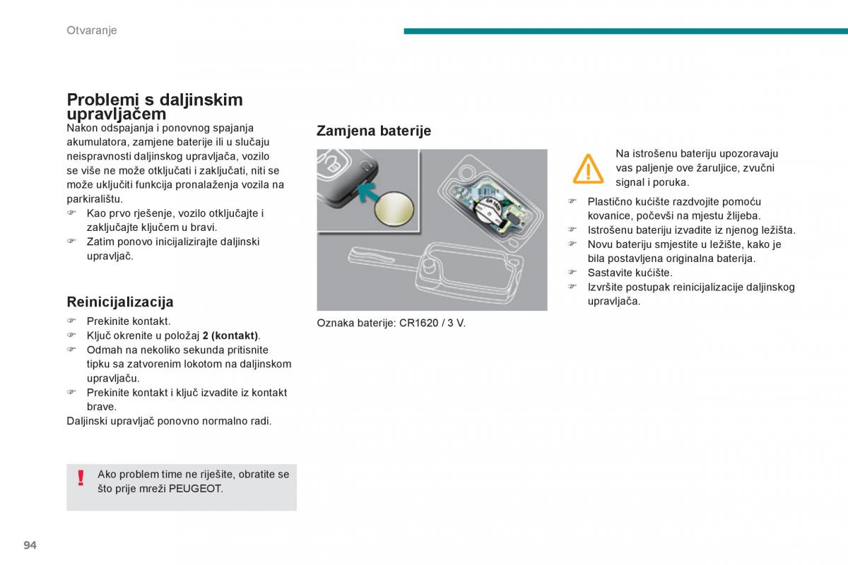 Peugeot 3008 Hybrid vlasnicko uputstvo / page 96