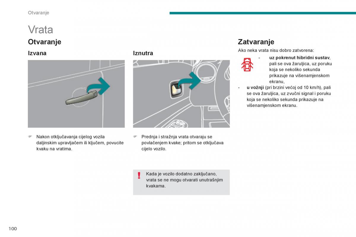 Peugeot 3008 Hybrid vlasnicko uputstvo / page 102