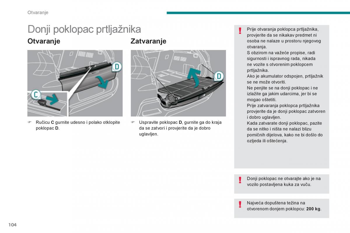 Peugeot 3008 Hybrid vlasnicko uputstvo / page 106