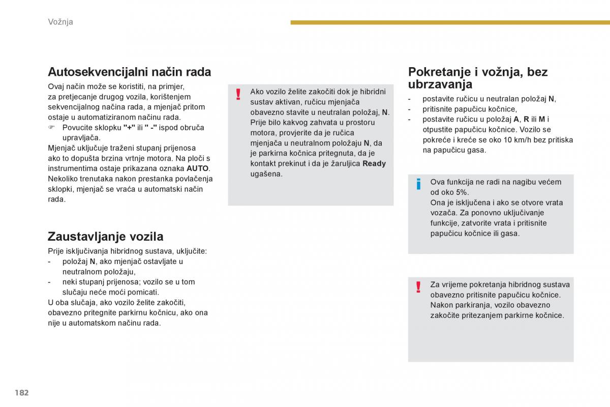 Peugeot 3008 Hybrid vlasnicko uputstvo / page 184