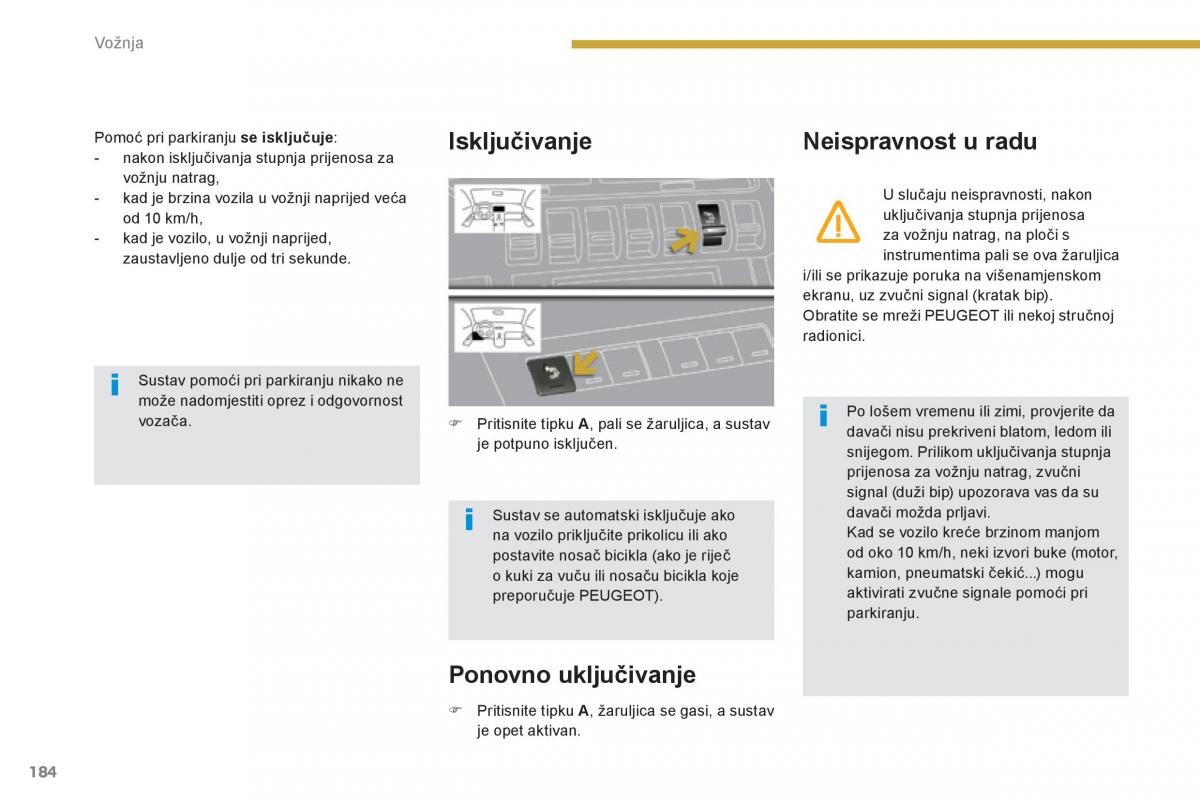 Peugeot 3008 Hybrid vlasnicko uputstvo / page 186