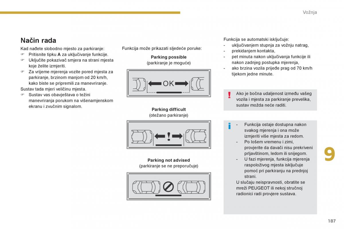 Peugeot 3008 Hybrid vlasnicko uputstvo / page 189