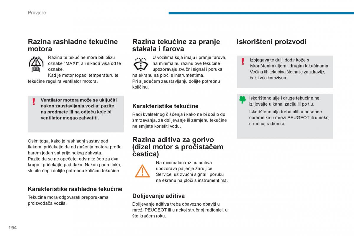Peugeot 3008 Hybrid vlasnicko uputstvo / page 196