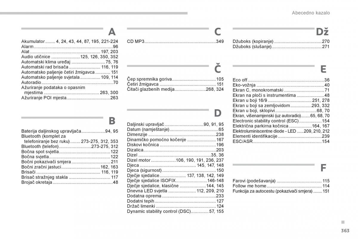 Peugeot 3008 Hybrid vlasnicko uputstvo / page 365