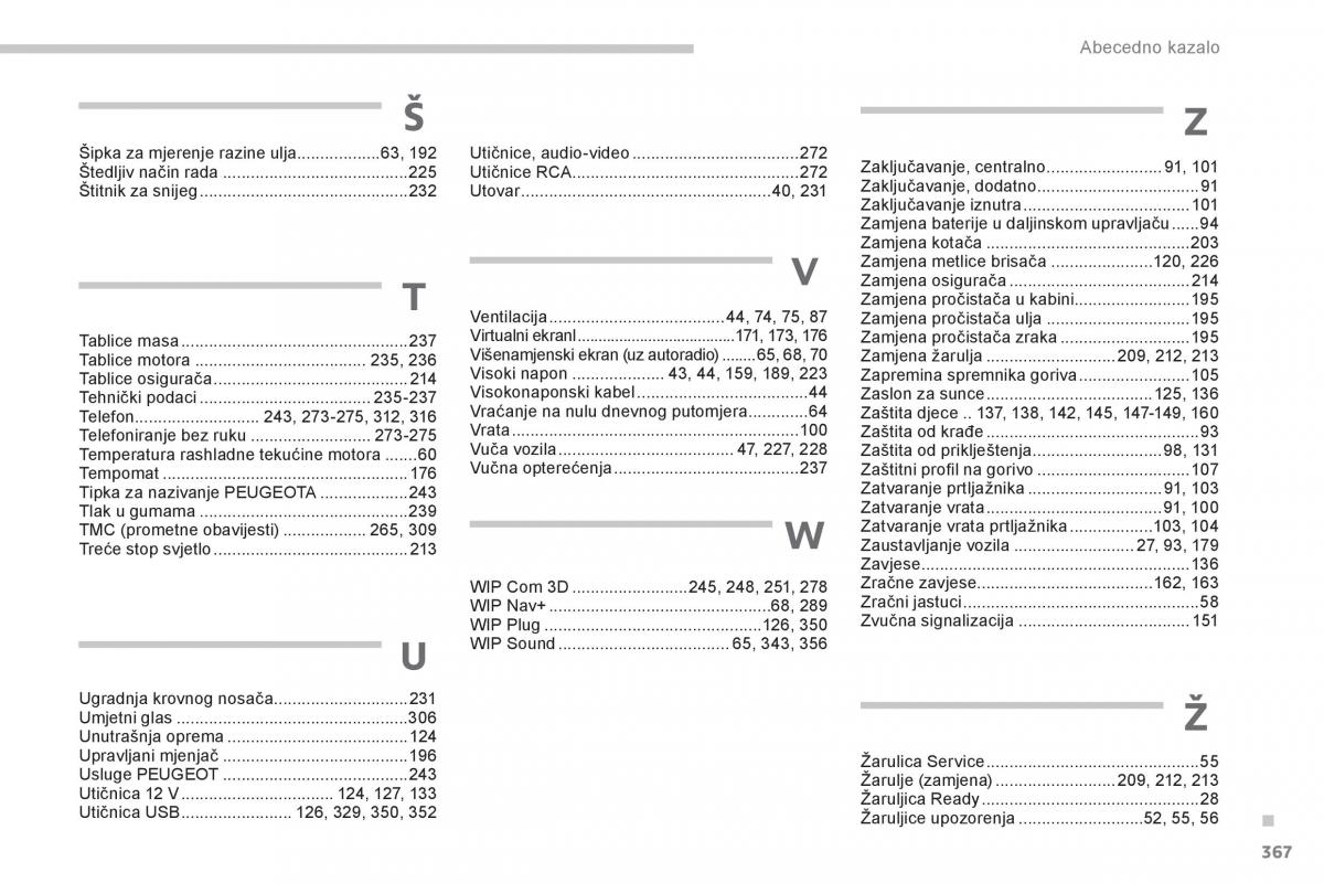 Peugeot 3008 Hybrid vlasnicko uputstvo / page 369