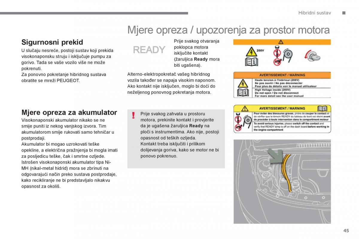 Peugeot 3008 Hybrid vlasnicko uputstvo / page 47