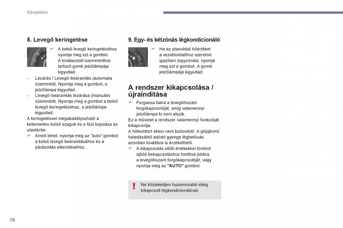 Peugeot 3008 Hybrid Kezelesi utmutato / page 80