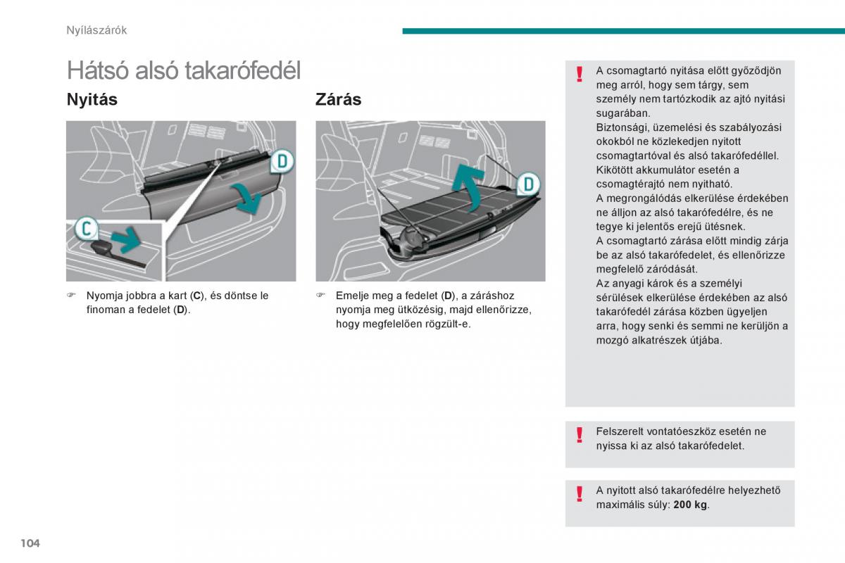 Peugeot 3008 Hybrid Kezelesi utmutato / page 106