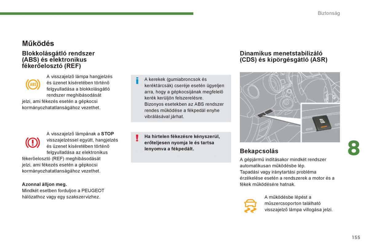 Peugeot 3008 Hybrid Kezelesi utmutato / page 157