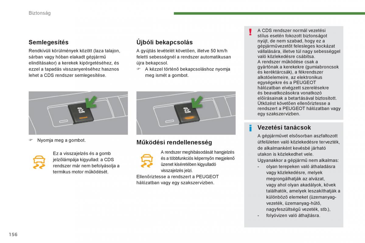 Peugeot 3008 Hybrid Kezelesi utmutato / page 158