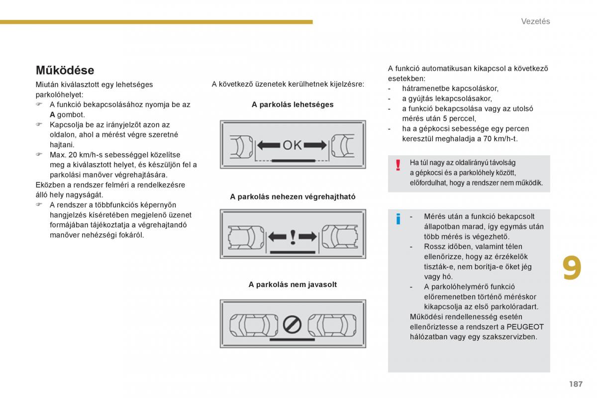 Peugeot 3008 Hybrid Kezelesi utmutato / page 189