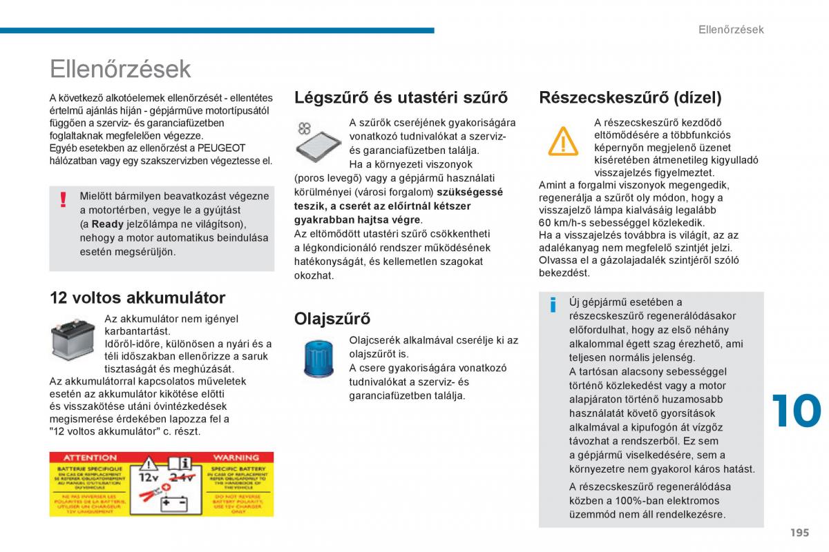 Peugeot 3008 Hybrid Kezelesi utmutato / page 197