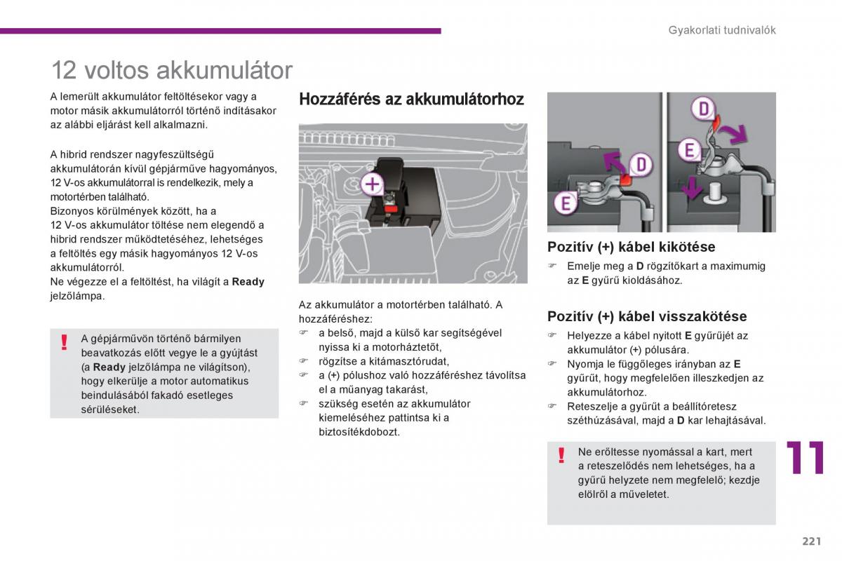 Peugeot 3008 Hybrid Kezelesi utmutato / page 223