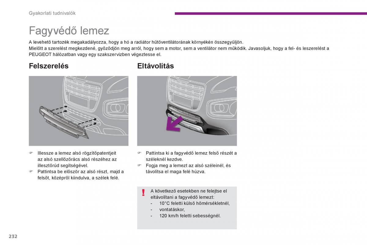 Peugeot 3008 Hybrid Kezelesi utmutato / page 234