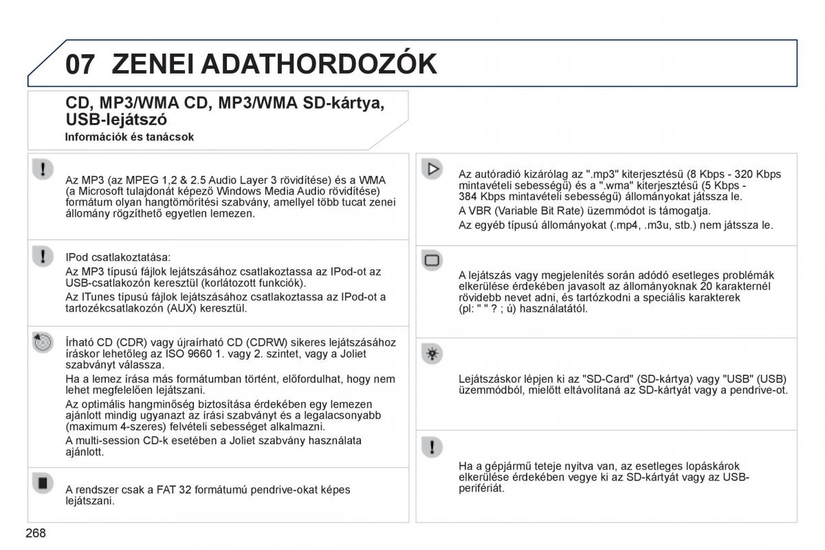 Peugeot 3008 Hybrid Kezelesi utmutato / page 270