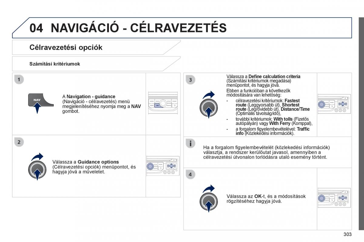 Peugeot 3008 Hybrid Kezelesi utmutato / page 305