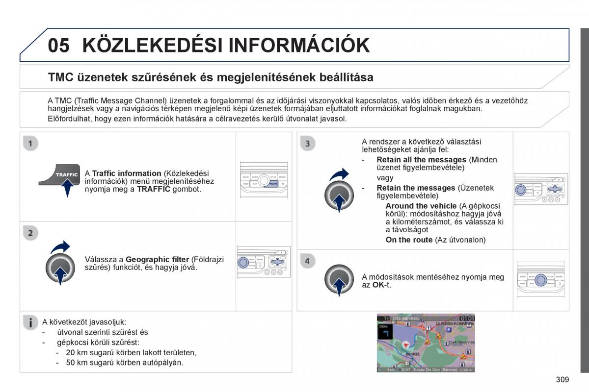 Peugeot 3008 Hybrid Kezelesi utmutato / page 311