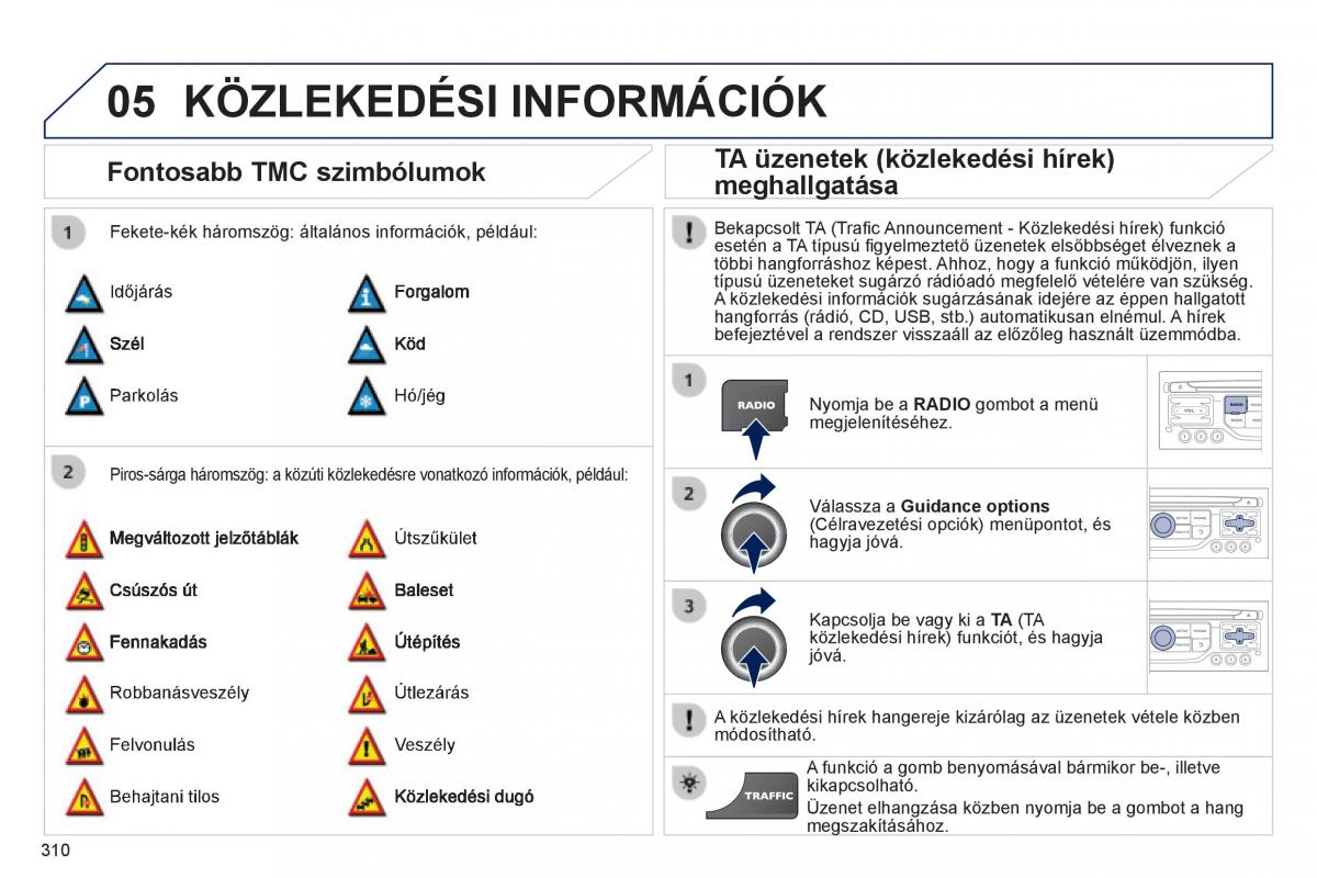 Peugeot 3008 Hybrid Kezelesi utmutato / page 312