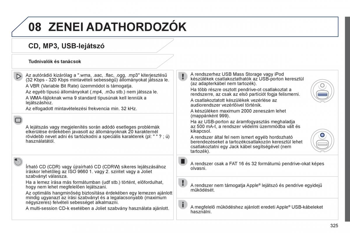 Peugeot 3008 Hybrid Kezelesi utmutato / page 327