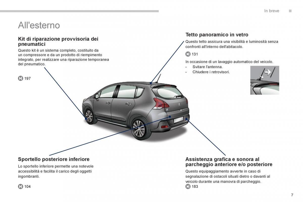 Peugeot 3008 Hybrid manuale del proprietario / page 9