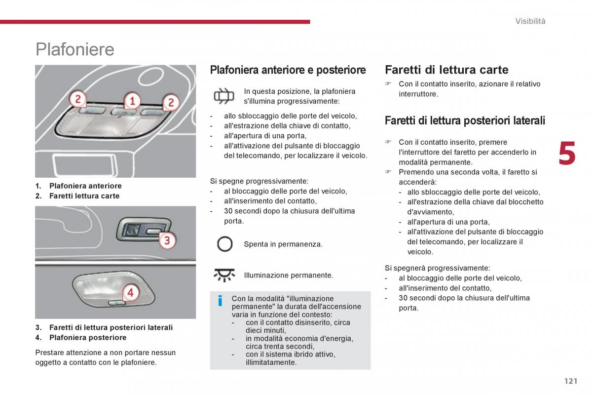 Peugeot 3008 Hybrid manuale del proprietario / page 123