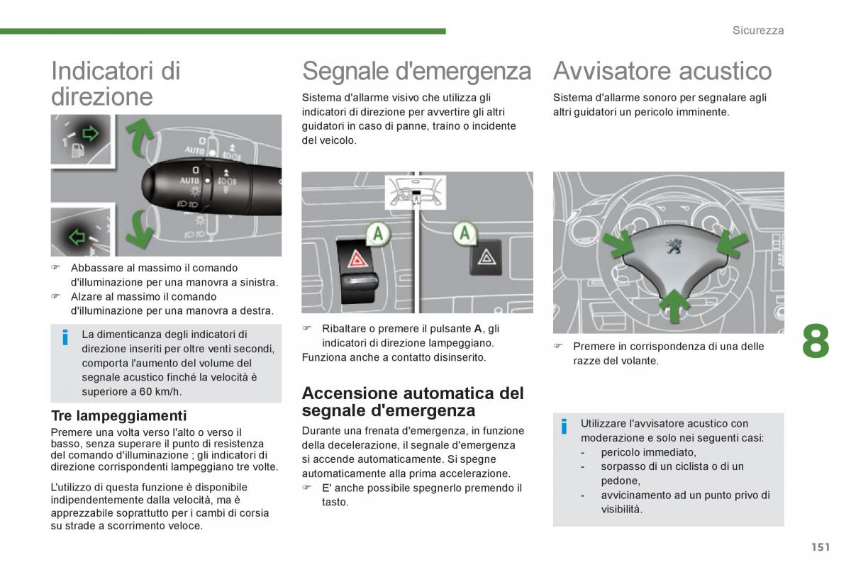 Peugeot 3008 Hybrid manuale del proprietario / page 153