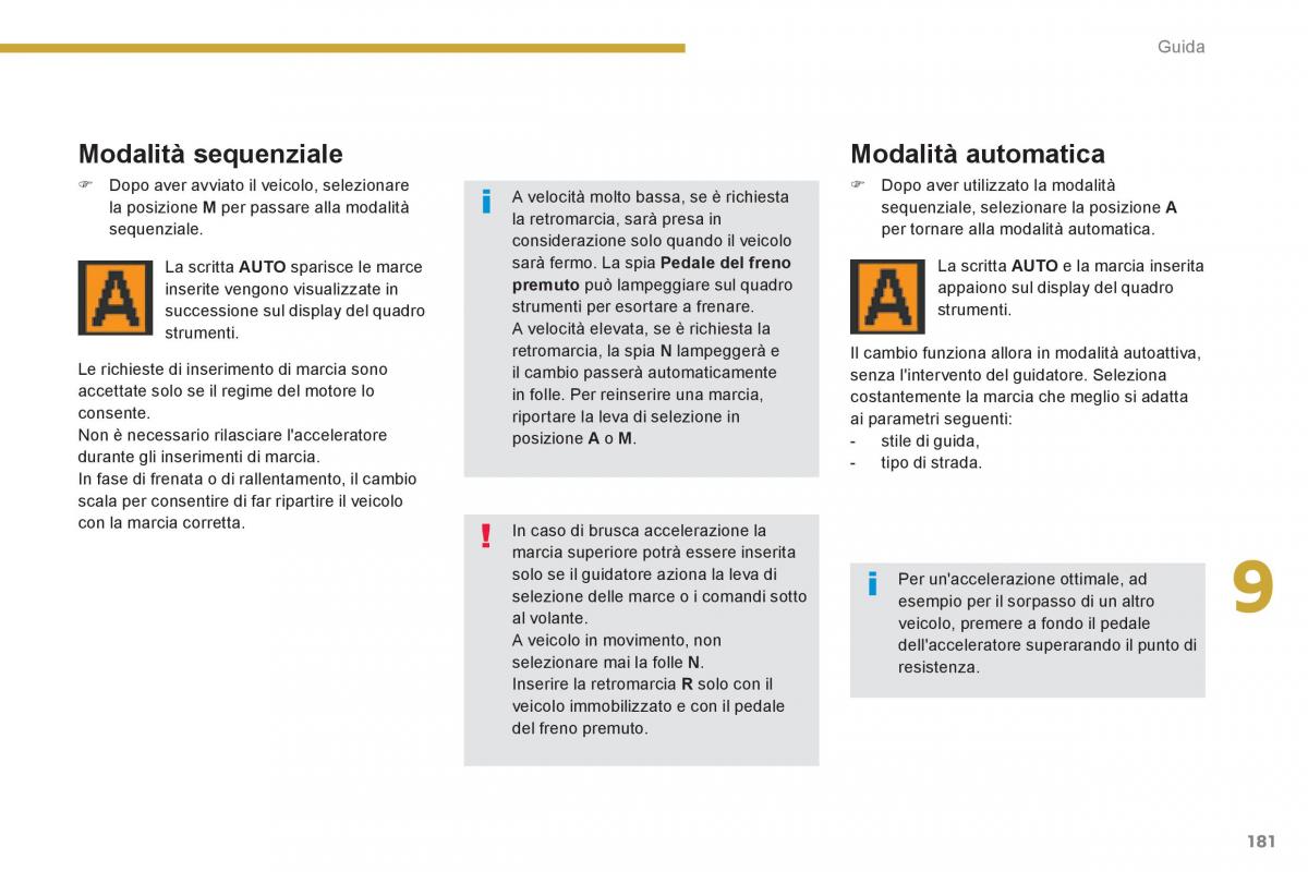 Peugeot 3008 Hybrid manuale del proprietario / page 183