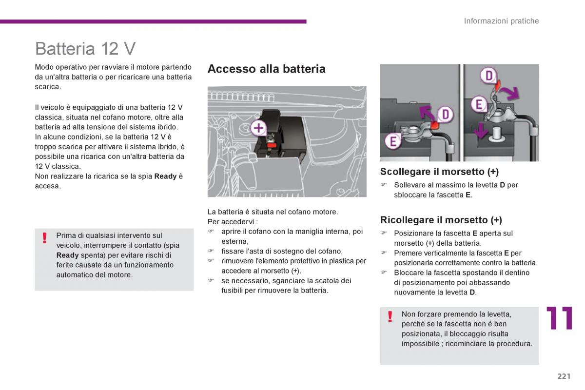 Peugeot 3008 Hybrid manuale del proprietario / page 223