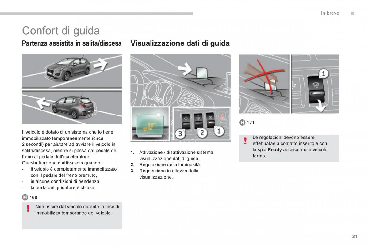 Peugeot 3008 Hybrid manuale del proprietario / page 23