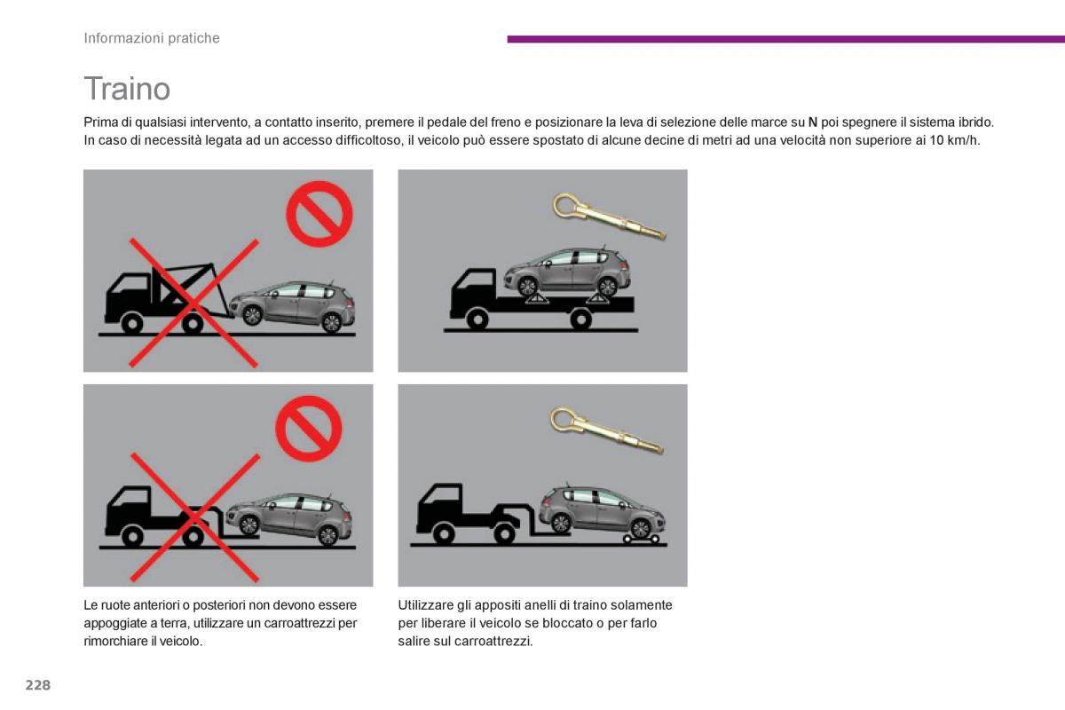 Peugeot 3008 Hybrid manuale del proprietario / page 230