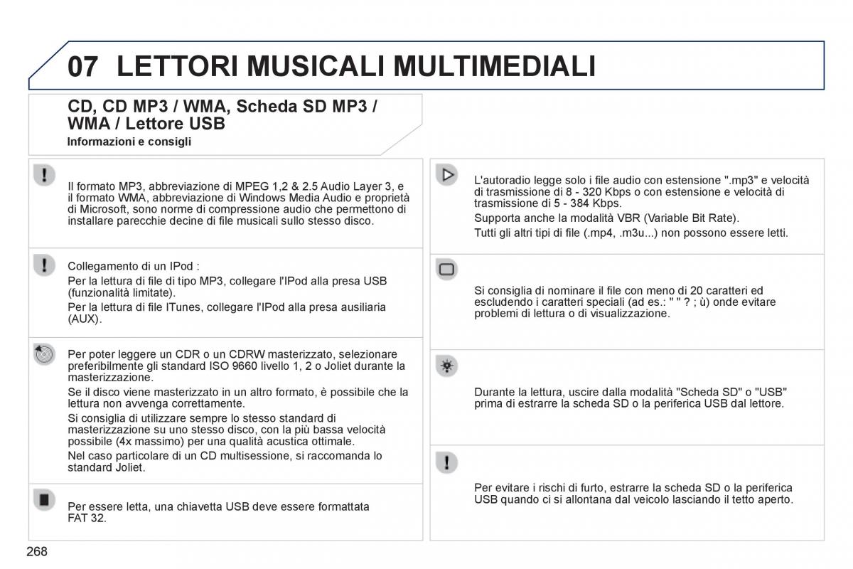 Peugeot 3008 Hybrid manuale del proprietario / page 270