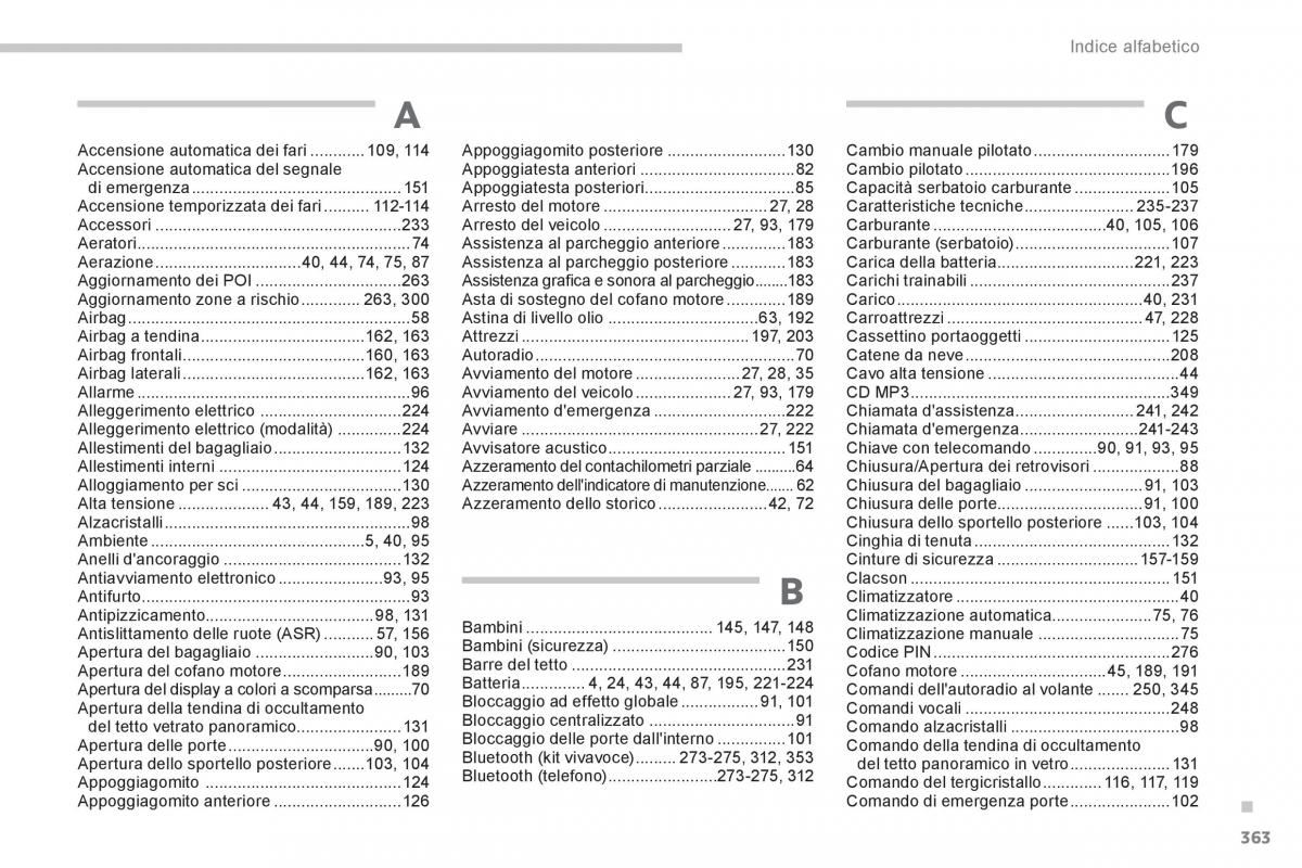 Peugeot 3008 Hybrid manuale del proprietario / page 365