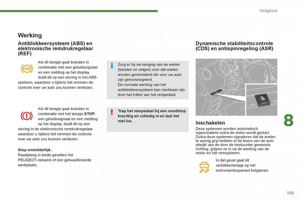 Peugeot 3008 Hybrid handleiding / page 157