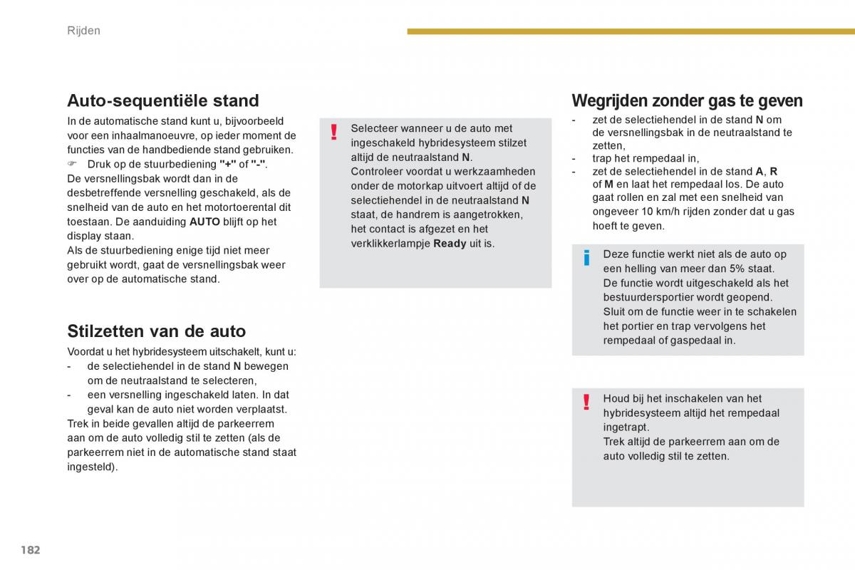 Peugeot 3008 Hybrid handleiding / page 184