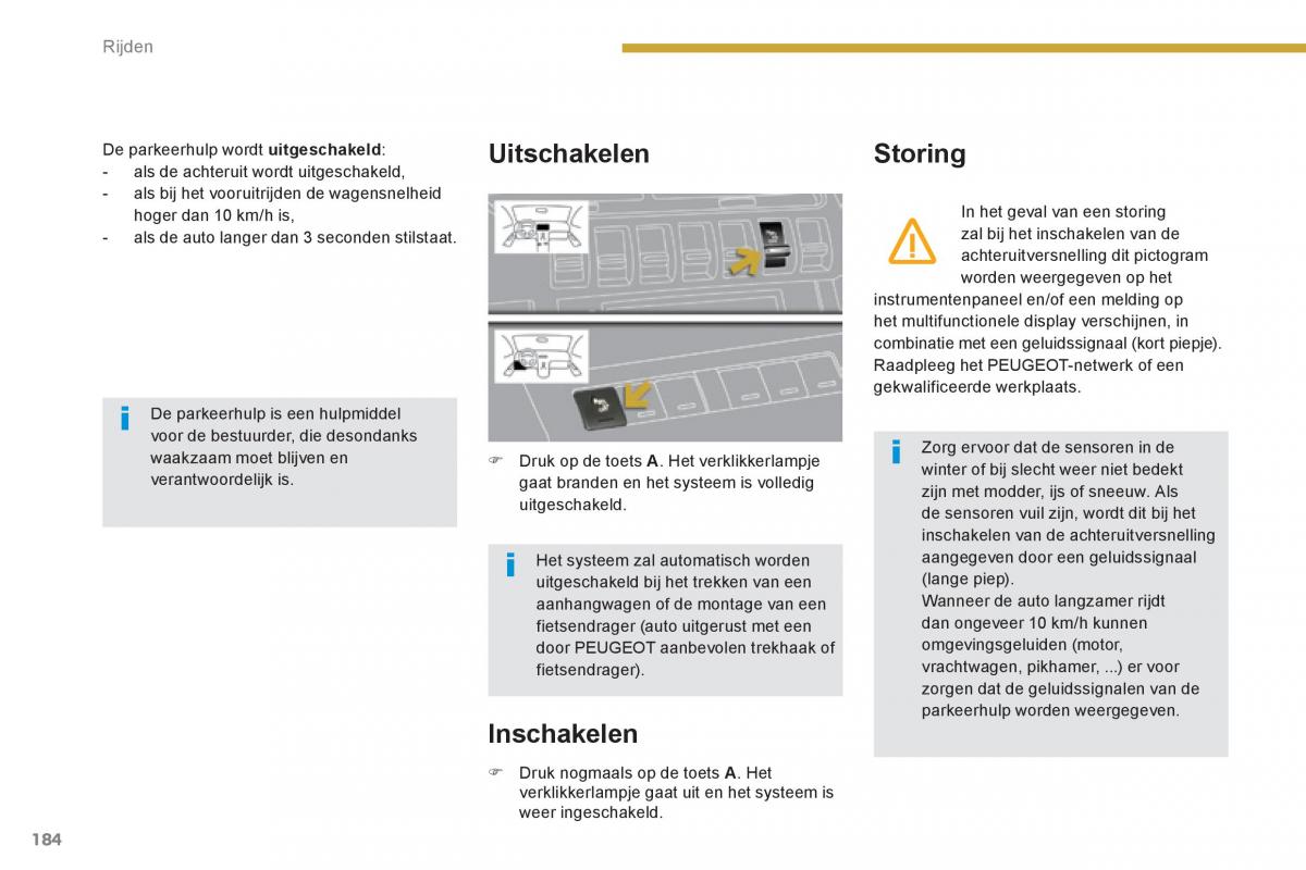 Peugeot 3008 Hybrid handleiding / page 186