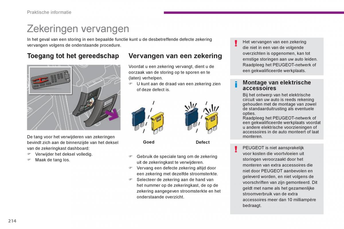 Peugeot 3008 Hybrid handleiding / page 216