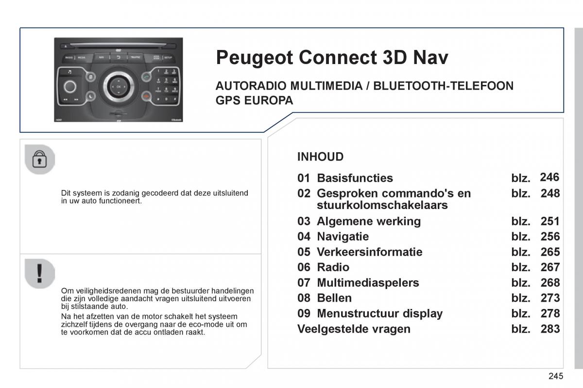 Peugeot 3008 Hybrid handleiding / page 247