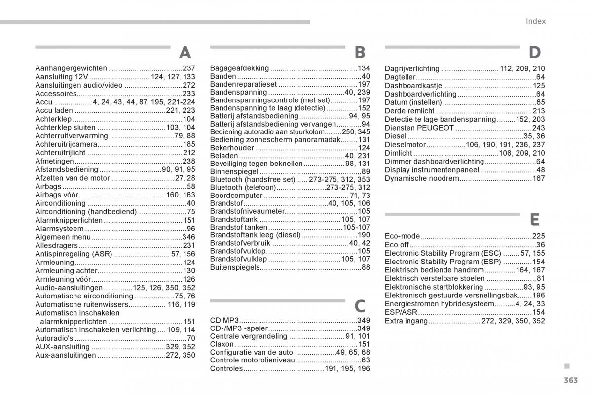 Peugeot 3008 Hybrid handleiding / page 365