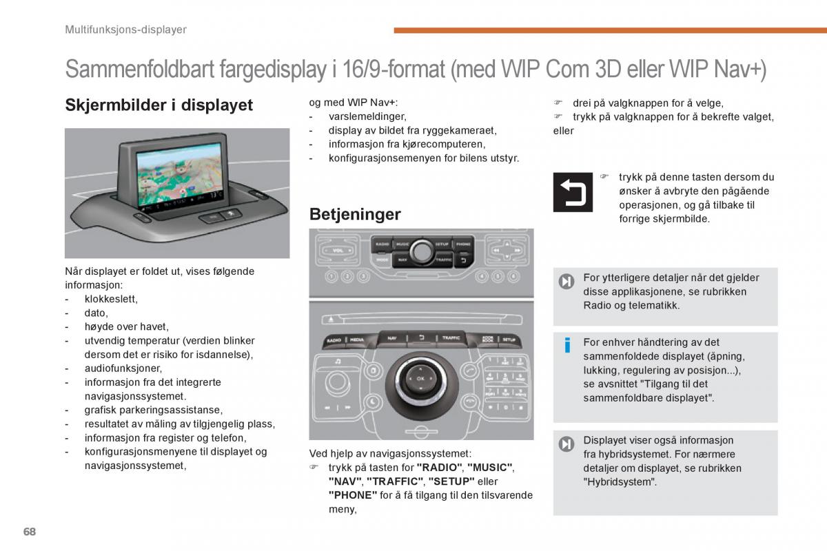 Peugeot 3008 Hybrid bruksanvisningen / page 70