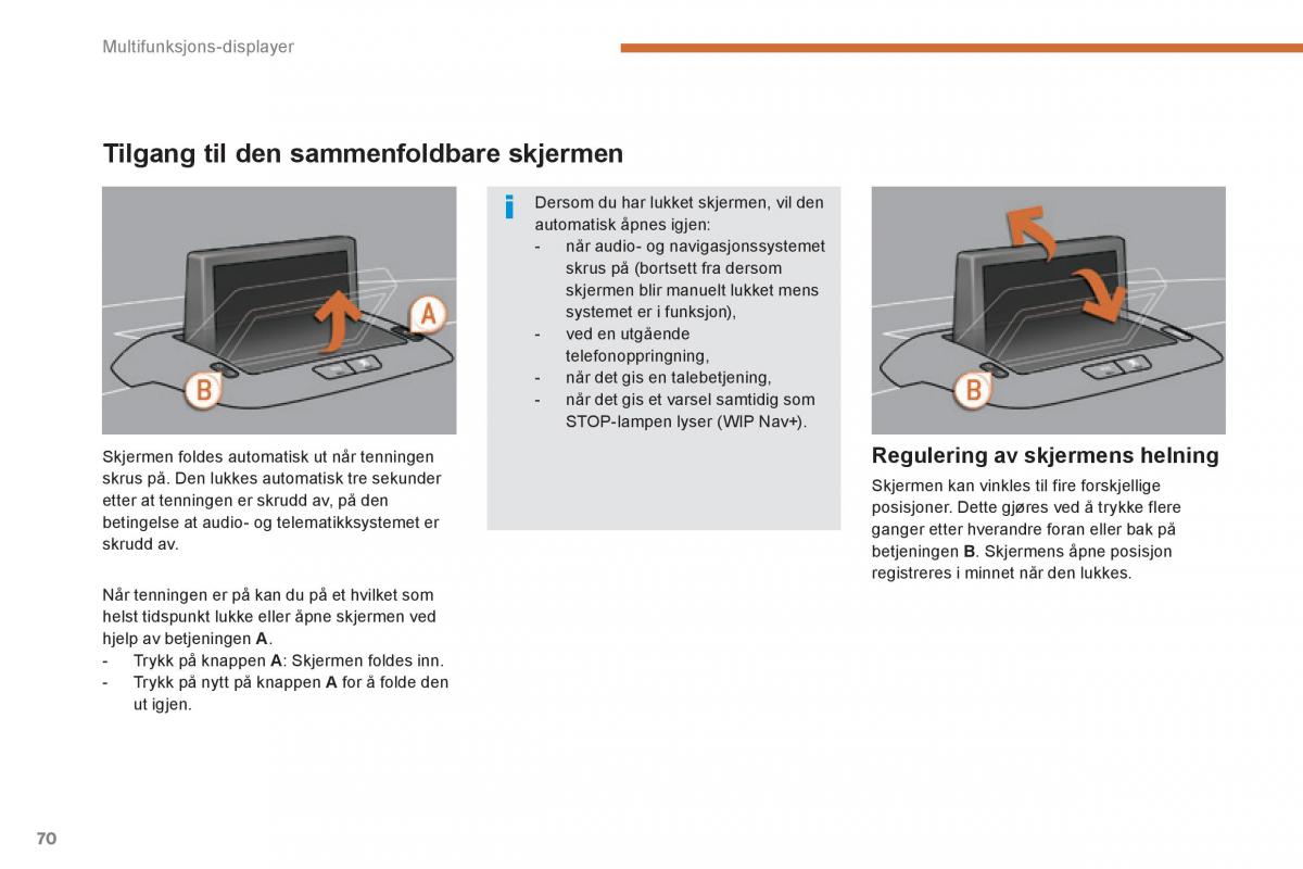 Peugeot 3008 Hybrid bruksanvisningen / page 72