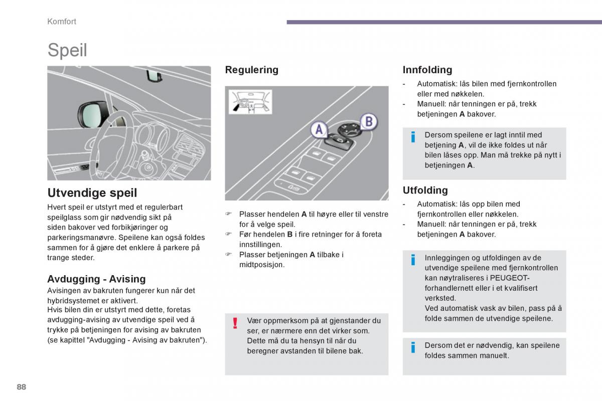 Peugeot 3008 Hybrid bruksanvisningen / page 90