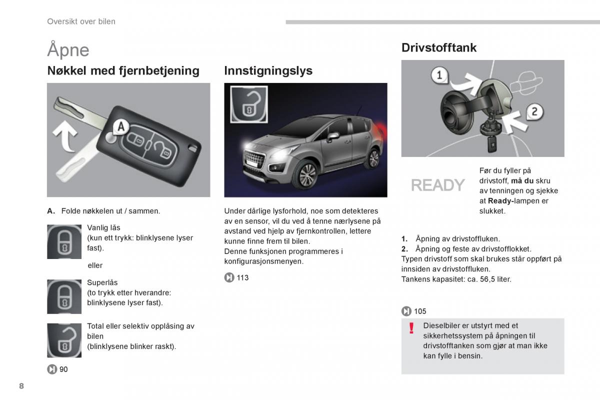 Peugeot 3008 Hybrid bruksanvisningen / page 10