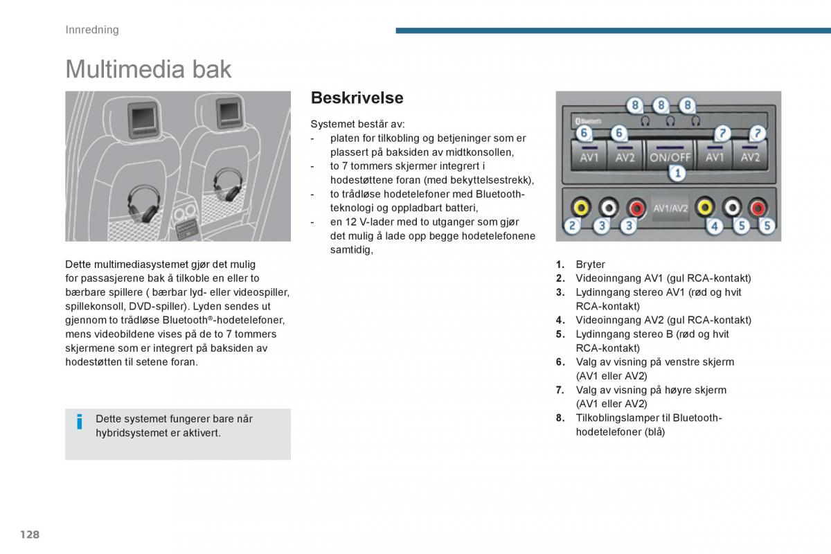 Peugeot 3008 Hybrid bruksanvisningen / page 130