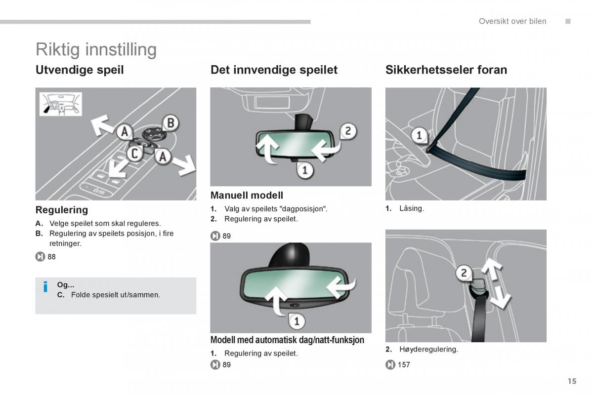 Peugeot 3008 Hybrid bruksanvisningen / page 17