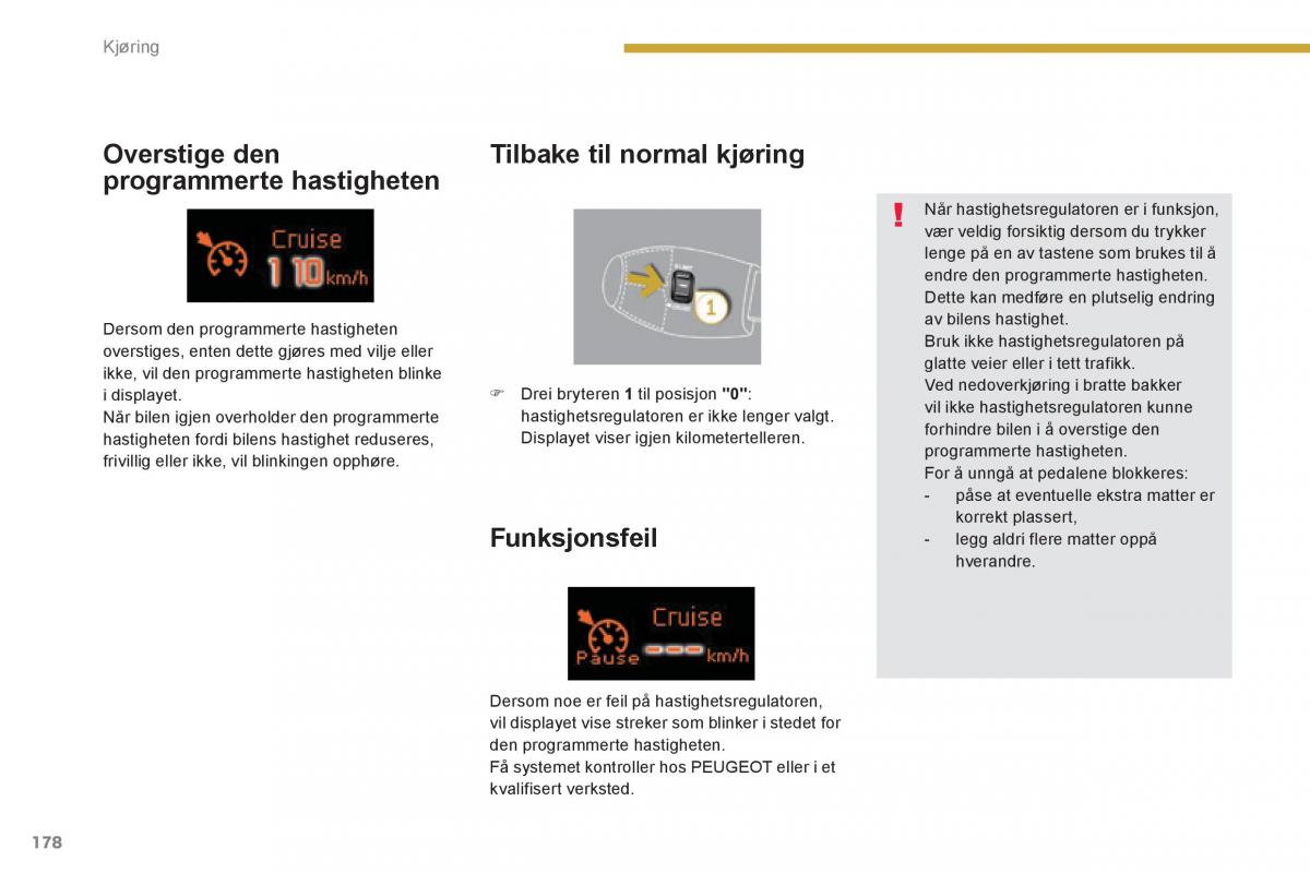 Peugeot 3008 Hybrid bruksanvisningen / page 180